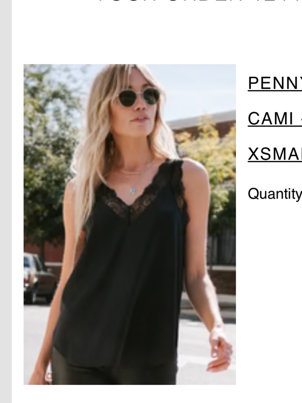 Satin lace tank
